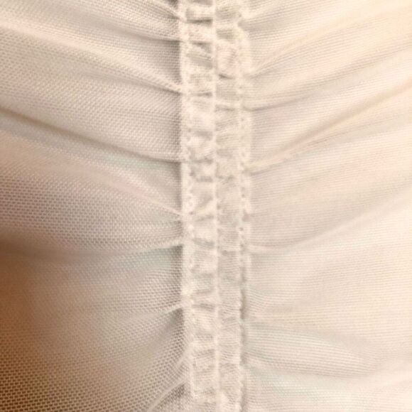 DKNY - NWT - 🎉HP🎉 L Sz XS BodyCon Ruched All-Over-Mesh Long Sleeve Funnel Neck - Picture 4 of 13